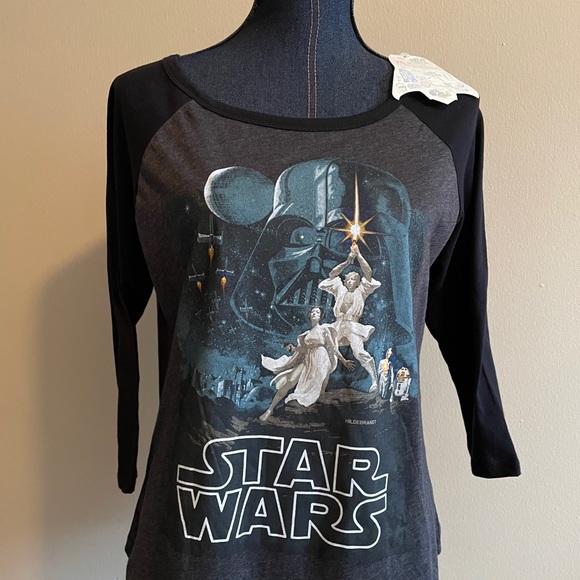 Disney Other - Girls Disney Star Wars Graphic 3/4 Sleeve Top L